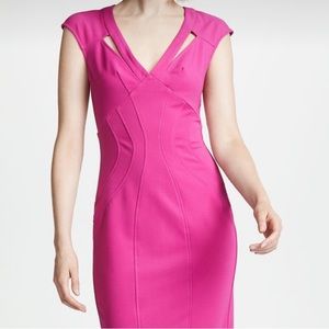 NWT - Zac Posen Joni magenta dress size 10 work party cut out body con evening